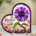 Personalized Grandma 2 Layered Heart Wooden Art - Up to 15 Kids - Mother's Day Gift Idea For Grandma - Grandkids Make Life Grand