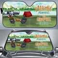 Personalized Camping Windshield Sunshade - Couple/Parents With Kids And Pets - Gift Idea For Camping Lovers - Making Memories One Campsite At A Time