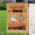 Personalized Halloween Pets Flag Sign - Gift Idea For Family/Pet Lover - Up to 7 Dogs/Cats - There's Some Horrors In This House
