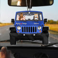 Personalized Dog And Couple Car Acrylic Ornament - Gift Idea For Car Owner/Dog Lover/Couple