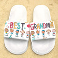 Personalized Best Grandma Women's Sandals - Up to 10 Kids - Gift Idea To Grandma/Mom