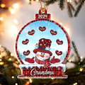 Personalized Grandma Acrylic Ornament - Christmas Gift Idea For Grandma/Mom - Up to 7 Kids