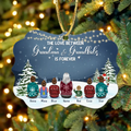 Personalized Grandma Kids Wooden Ornament - Christmas Gift Idea - Up to 6 Kids - The Love Between Grandma & Grandkids Is Forever