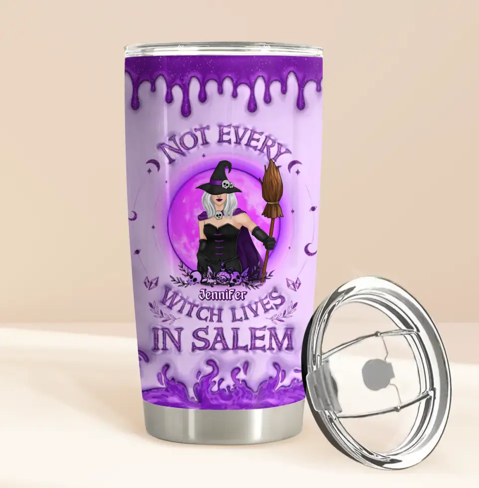 Personalized Witch Tumbler - Not Every Witch Lives In Salem - Halloween Gift Idea For Witch