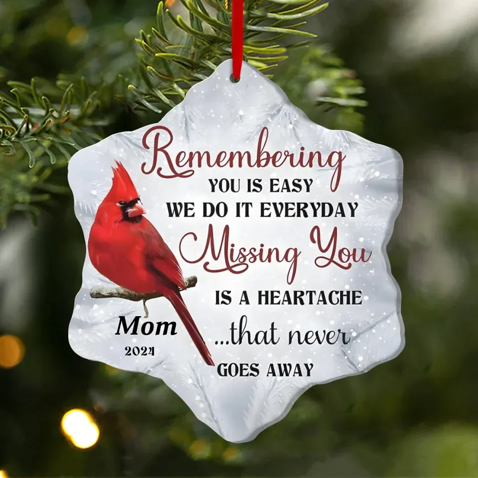 Personalized Memorial Acrylic Ornament - Memorial Gift Idea For Family - Missing You Is The Heartache