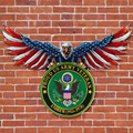 Custom Personalized Brave Eagle Metal Sign - Gift Idea For Veteran