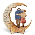 Personalized Old Couple 2 Layered Wooden Art - Gift Idea For Couple - Annoying Each Other For 45 Years And Still Going Strong
