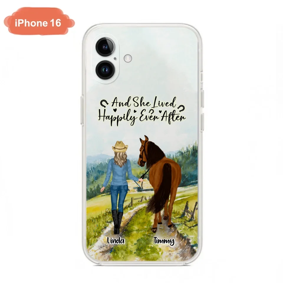 Personalized Horse Girl Phone Case - Up to 4 Horses - Best Gift For Horse Lover - Just A Girl Who Loves Horses - Case For Iphone/Samsung
