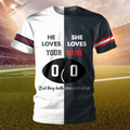 Personalized Football Team Game Day AOP T-shirt - Gift Idea For Couple/Football Lover - They Both Love Each Other