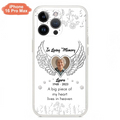 Personalized Memorial Phone Case - Upload Photo - Memorial Gift Idea For Family Member - A Big Piece Of My Heart Lives In Heaven - Case For iPhone/Samsung