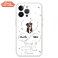 Personalized Memorial Phone Case - Upload Photo - Memorial Gift Idea For Pet Lover - You left paw prints on my heart forever - Case For iPhone/Samsung