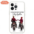 Personalized Riding Couple Phone Case - Gift Idea For Couple/Valentines Day/Her/Him - Couple Who Ride Together Stay Together - Case For Iphone/Samsung