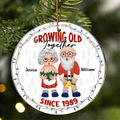 Personalized Funny Old Couple Acrylic Ornament - Christmas Gift Idea For Couple - I Want To Grow Old With You