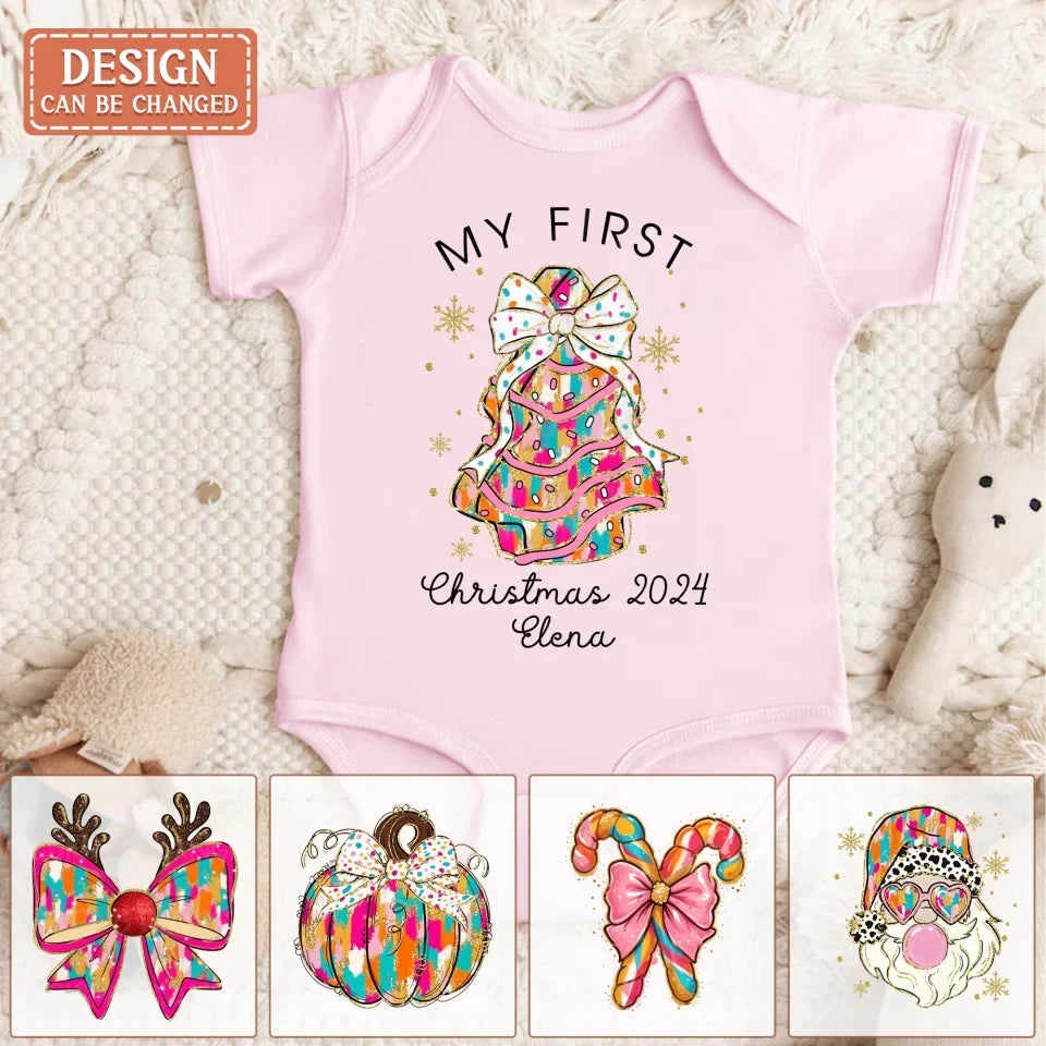 Personalized Christmas Baby Onesie - Gift Idea For Your Baby/Christmas - My First Christmas