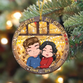 Personalized Couple Window Xmas Wooden Ornament - Christmas Gift Idea For Couple - All Of Me Loves All Of You