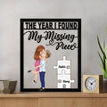 Personalized Couple 2 Layered Wooden Art - Gift Idea For Couple - The Year I Found My Missing Piece