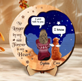 Custom Personalized Memorial Dog Moon Wooden Art - Memorial Gift Idea For Dog/ Cat Lover - I Love You To The Moon & Back
