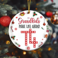 Personalized Grandma Acrylic Ornament - Christmas Gift Idea For Grandma/Grandkid - Grandkids Make Life More Grand