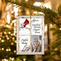 Personalized Memorial Wooden Ornament - Cardinals Appear When Angels Are Near - Memorial Gift Idea For Christmas