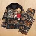 Personalized Reading Book All-Over Print Women's Pajama Set - Gift Idea For Book Lover - Just A Girl Who Loves Books