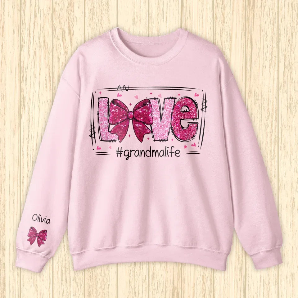 Personalized Grandma AOP Sweater - Gift To Grandma/Mom - Up to 10 Kids - Love Grandma Life