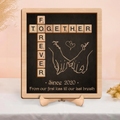Personalized Together Forever Coupld Wooden Art - Gift Idea For Couple - From Our First Kiss Till Our Last Breath