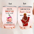 Personalized Couple Wine Tumbler - Funny Gift Idea For Couple/Husband And Wife - Yours Is My Favorite