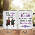 Personalized Old Friend Accent Mug - Gift Idea For Friend - Never Too Far To Have Coffee Together