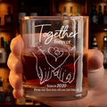 Personalized Couple Whiskey Glass - Valentine's Day Gift For Couple