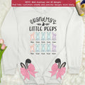 Personalized Grandma Side Bow Embroidered Sweatshirt - Gift Idea For Grandma with  up to 10 Kids - Grandma's Little Peeps