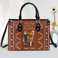 Personalized Horse Girl PU Leather Handbag With Long Straps - Gift Idea For Horse Lovers - Just A Girl Who Loves Horses