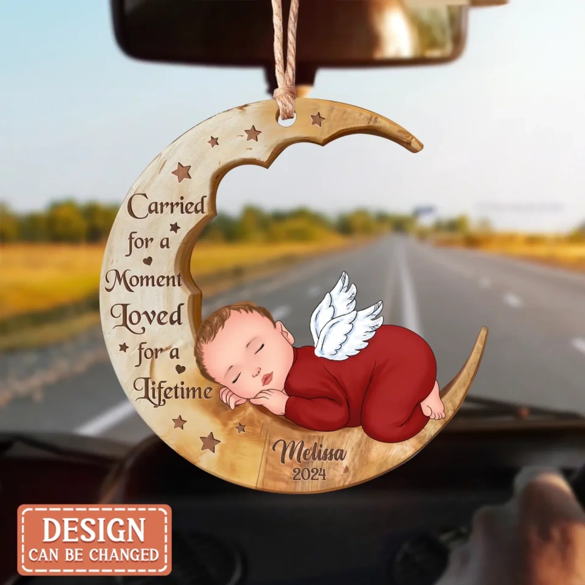 Personalized Memorial Wooden Art - Memorial Gift Idea For Loss Of Baby - We Will Hold You In Our Hearts Until We Can Hold You In Heaven