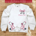 Personalized Stethoscope Doctor/Nurse/Medical Embroidered Side Split Sweater - Gift For Doctor/Nurse - Custom Name