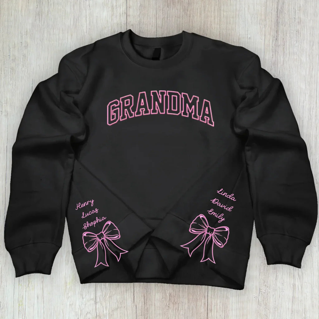 Personalized Grandma Embroidered Sweatshirt - Gift Idea For Grandma/Mom