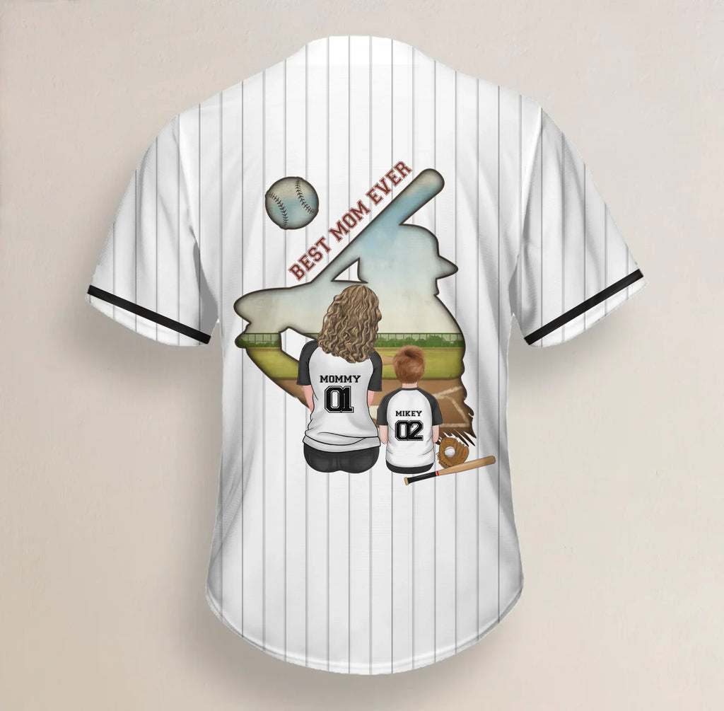 Personalized Best Mom Ever Baseball Jersey - Mother's Day Gifts Idea