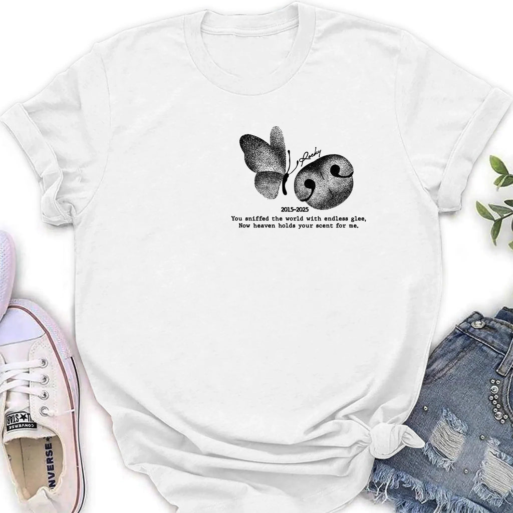 Personalized Memorial Dog Nose T-Shirt/ Sweatshirt/ Hoodie - Memorial Gift Idea For Dog Lovers - Forever In My Heart