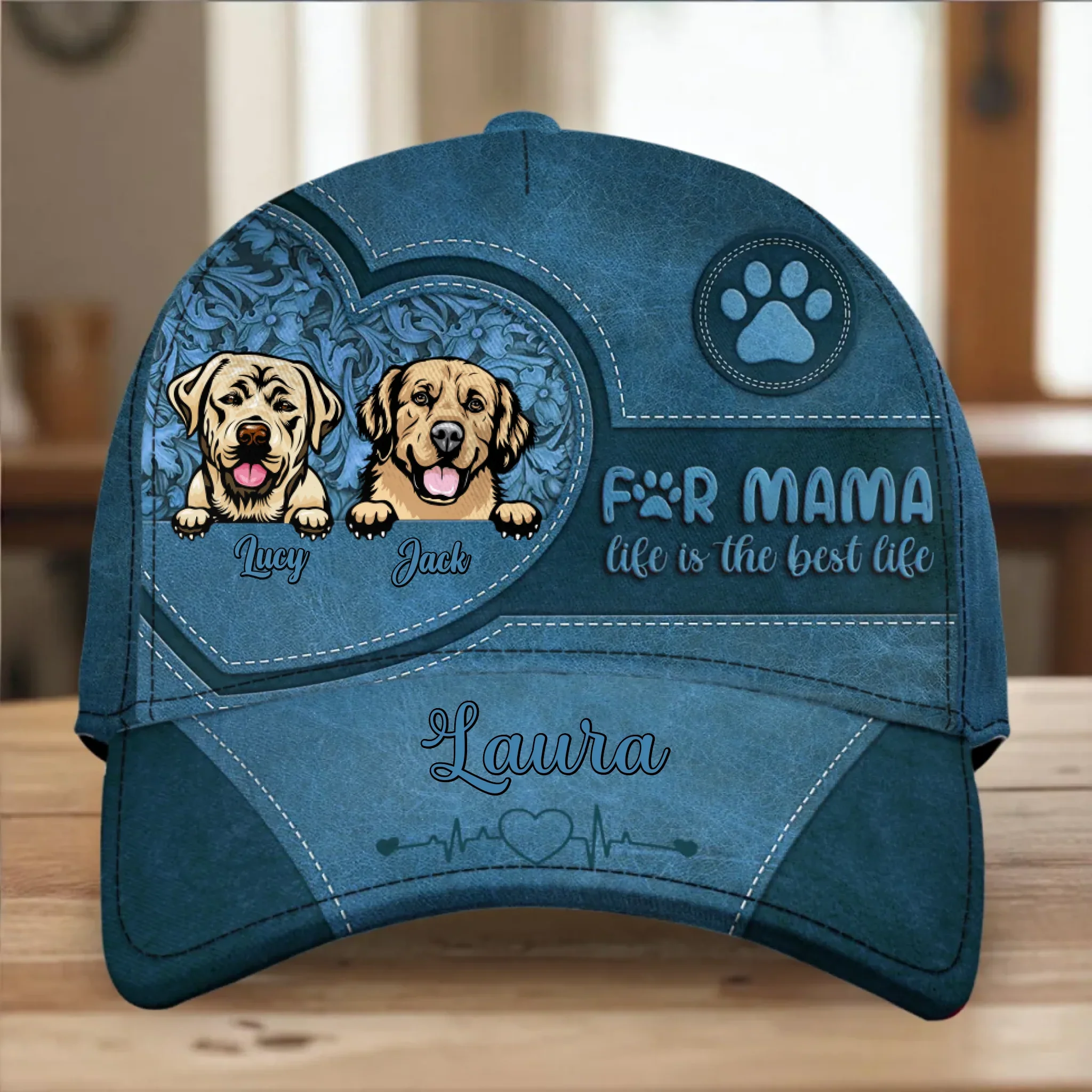 Personalized Dog Mom Classic Cap - Mother's Day Gift Idea for for Dog Lovers - Fur Mama