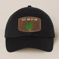 Personalized Best Dad By Par Golf Player Father's Day Gift - Leather Patch Bio-Washed Classic Dad Hat