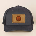 Custom Logo Veteran Retirement Gift Leather Patch Snapback Trucker Cap - Retirement/Veteran Gift For Dad