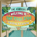 Personalized Welcome To The Poolside Grillin'n Chillin' Acrylic Suncatcher - Summer Gift Idea