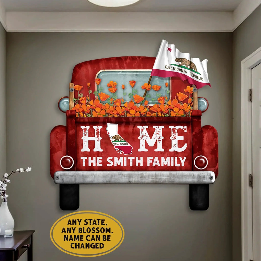 Custom Personalized Home Metal Sign - Gift Idea For Family