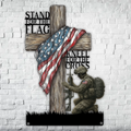 Veteran Metal Sign - Stand For The Flag Kneel For The Cross – Patriotic Veteran Decor - Gift Idea For Memorial Day/ Independence Day