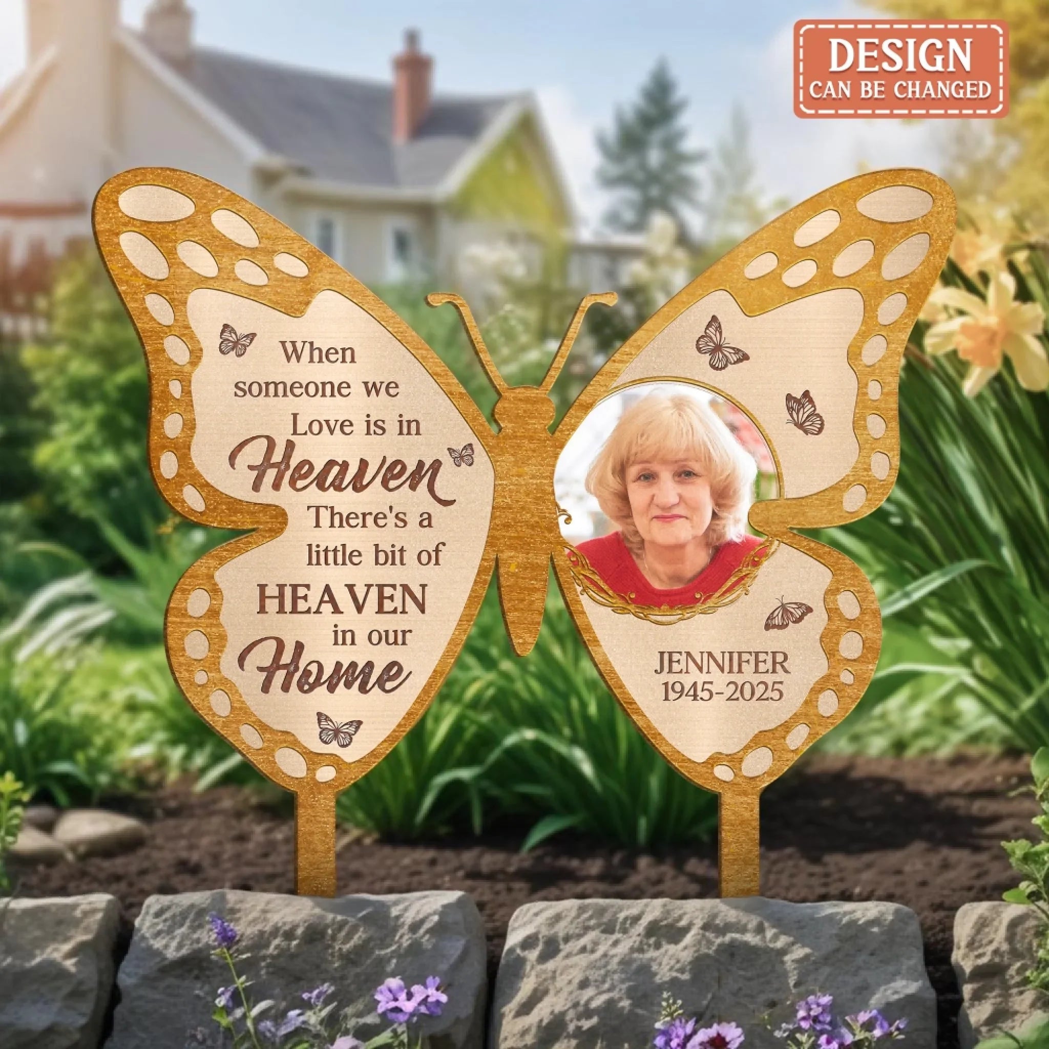 Personalized Butterfly Memorial Metal Sign - Memorial Gift Idea - When Someone We Love Is In Heaven