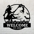 Custom Personalized Witch Metal Sign - Gift Idea For Friend/ Sister