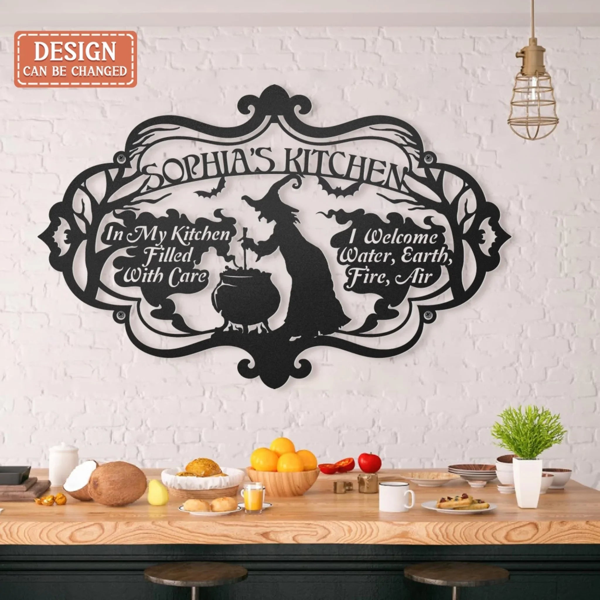 Personalized Witch Kitchen Metal Sign - Gift Idea For Witch Lover - In My Kitchen Filled With Care