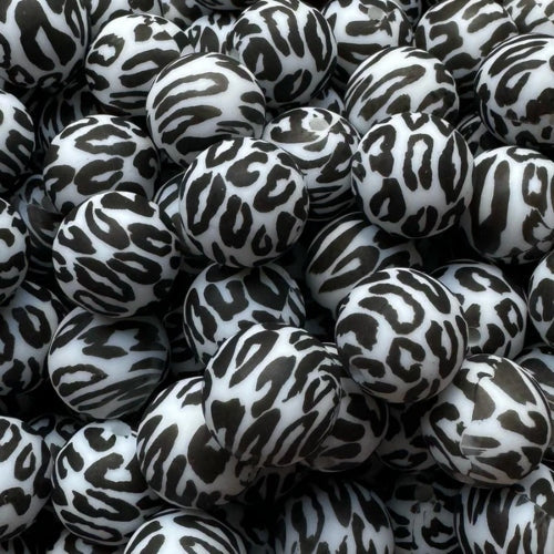 P3 BLACK/WHITE LEOPARD 15MM PRINT (10ct)