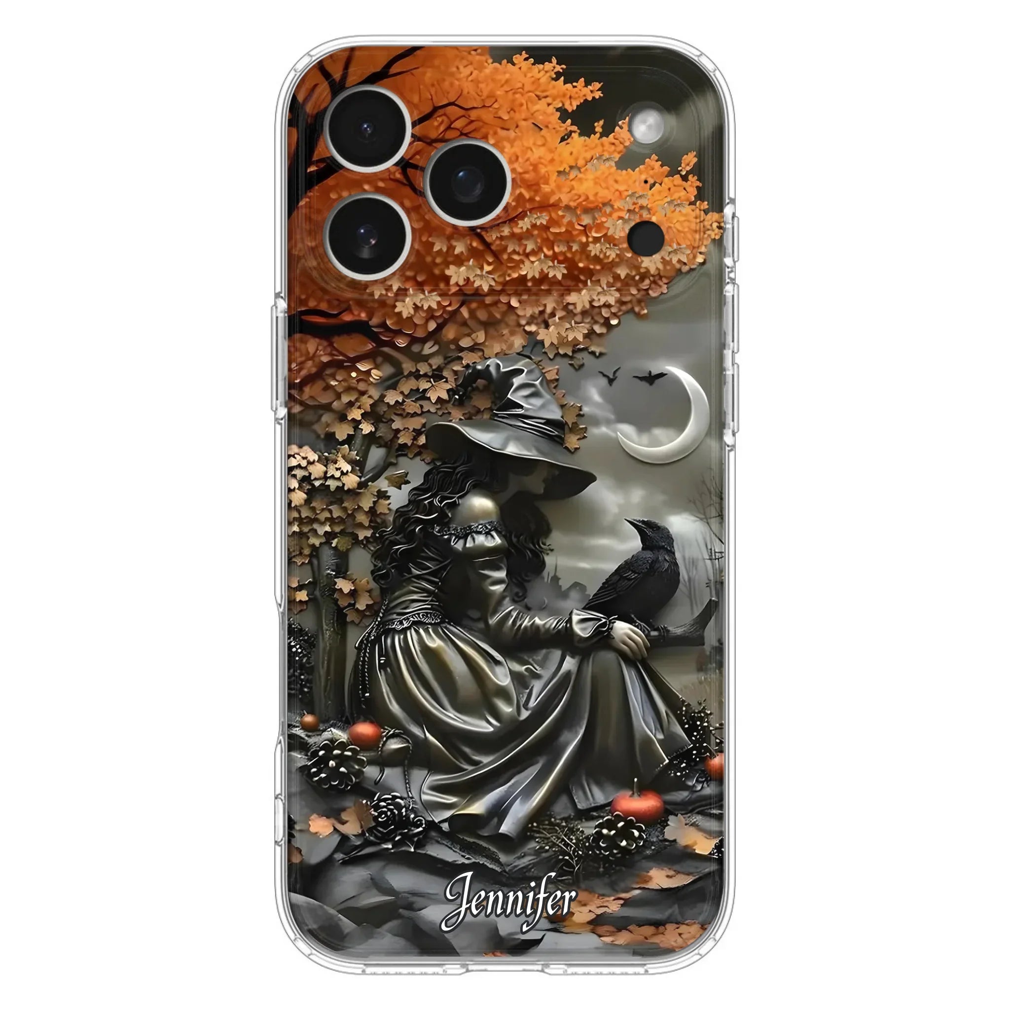 Custom Personalized Witch Phone Case - Halloween/ Birthday Gift Idea For Yourself, Women, Witch Lovers - Case For iPhone/ Samsung