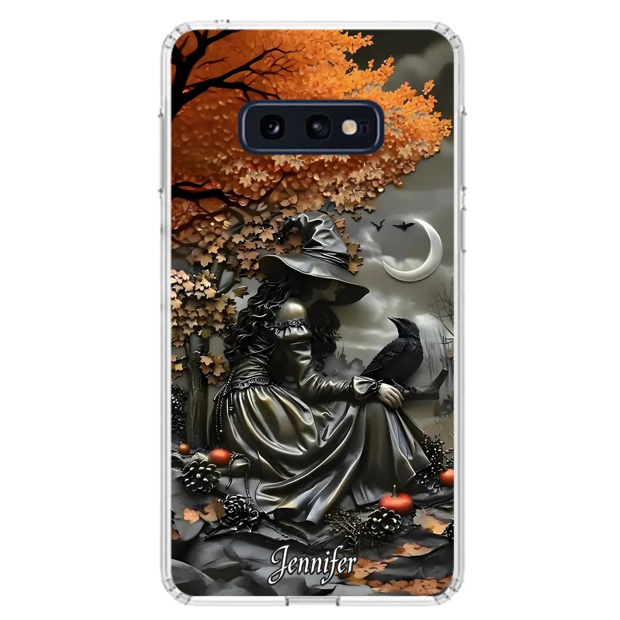 Custom Personalized Witch Phone Case - Halloween/ Birthday Gift Idea For Yourself, Women, Witch Lovers - Case For iPhone/ Samsung