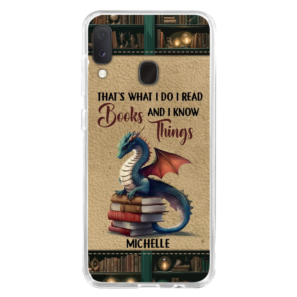 Custom Personalized Book Dragon Phone Case - Gift Idea For Book Lovers - In A World Of Bookworms Be A Book Dragon - Case For iPhone/ Samsung