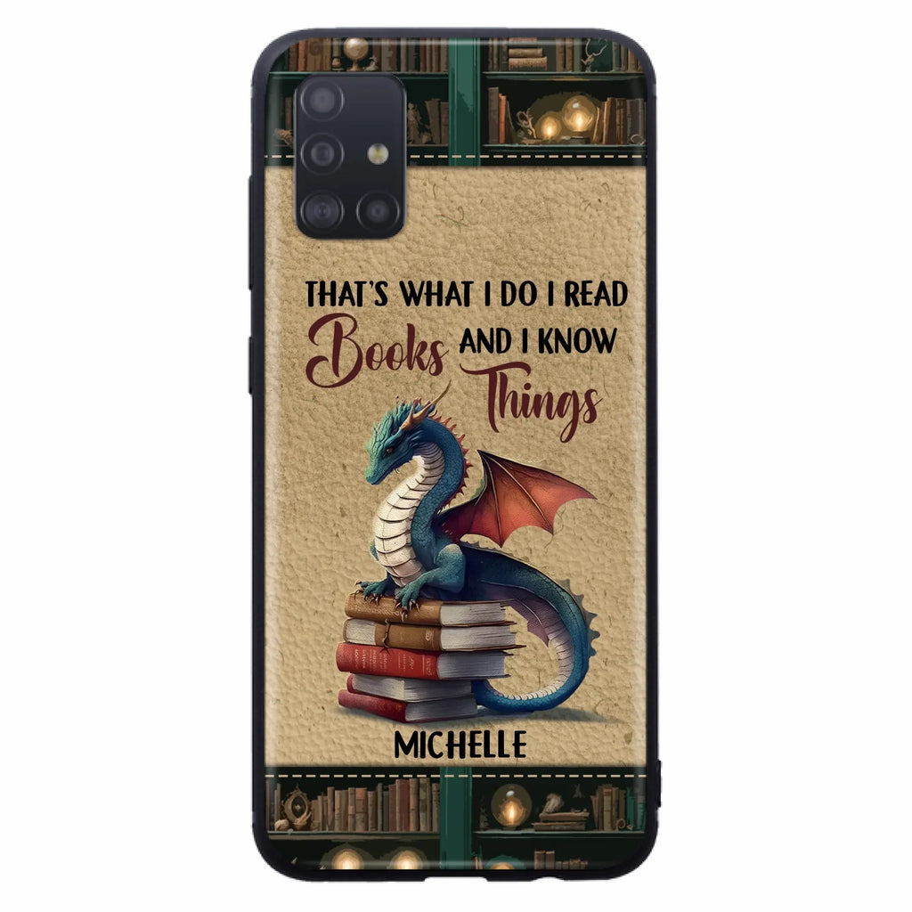 Custom Personalized Book Dragon Phone Case - Gift Idea For Book Lovers - In A World Of Bookworms Be A Book Dragon - Case For iPhone/ Samsung
